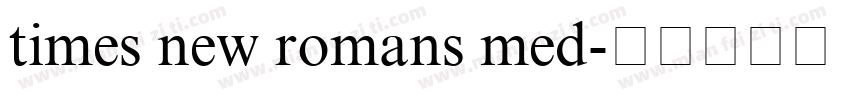 times new romans med字体转换